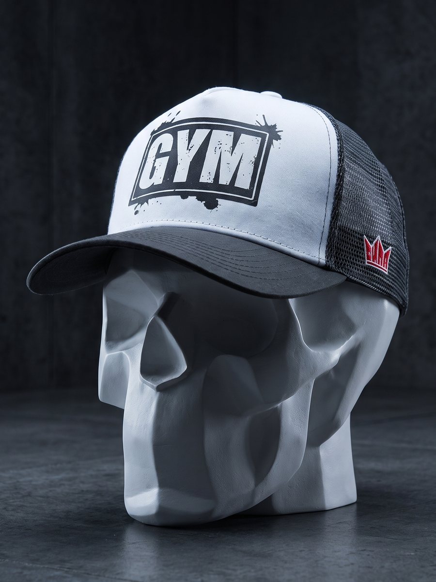 PIPA GYM — белый передок, принт GYM, графитовая сетка